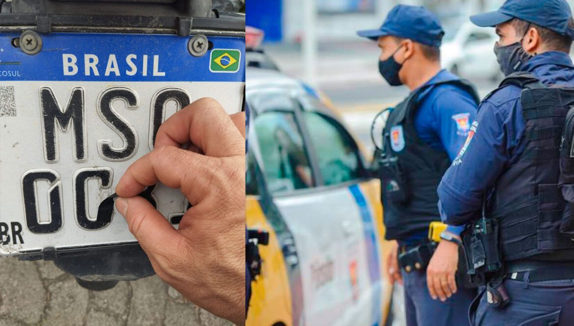 Motoqueiro é preso por usar placa adulterada