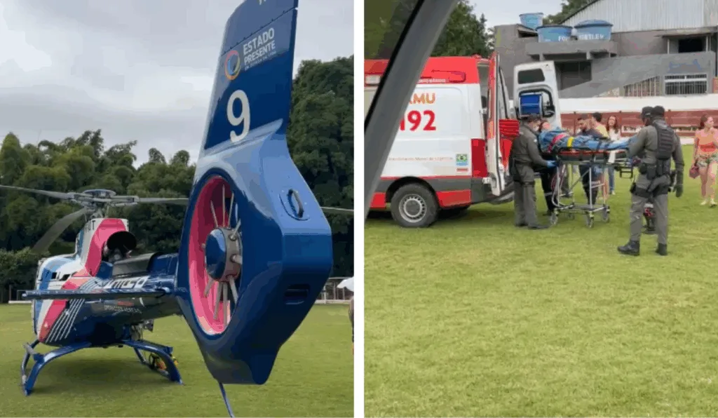 Adolescente sofre queimaduras ao acender churrasqueira e é transferido de helicóptero para Vitória