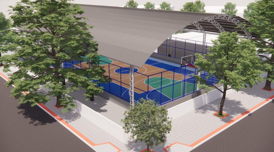 Comunidade de Vila Nova recebe início das obras da quadra esportiva nesta terça (3ª)