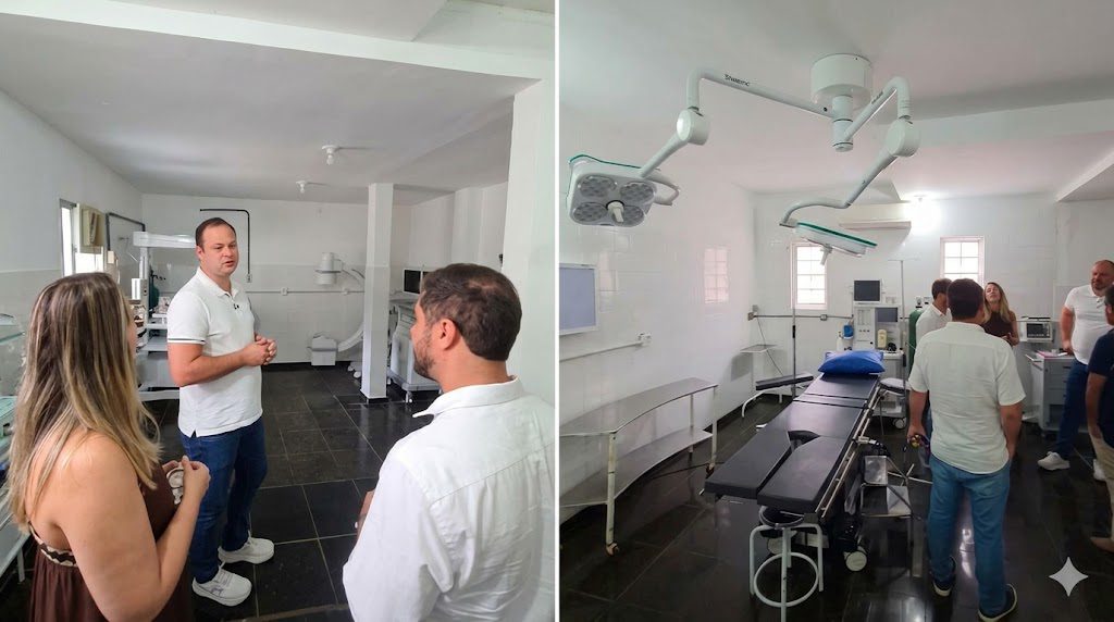 Dr. Victor Linhalis visita Hospital Apóstolo Pedro e reforça compromisso com a saúde de Mimoso do Sul