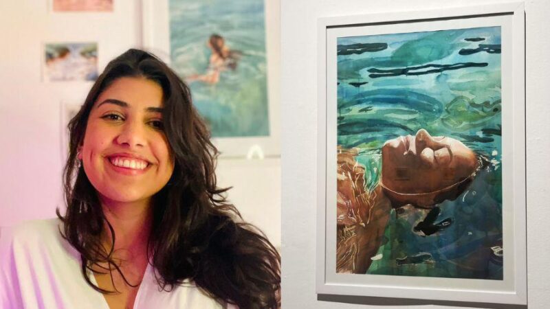 Biblioteca de Vila Velha recebe exposição de aquarelas com oficinas gratuitas