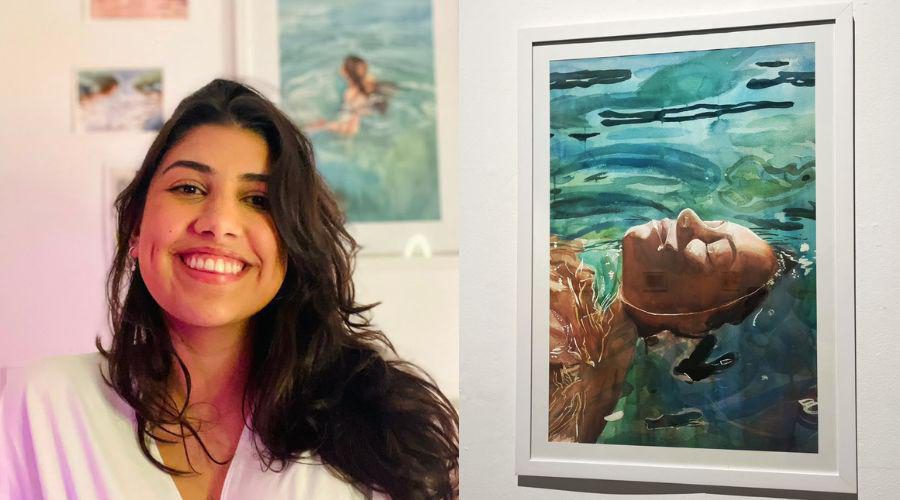 Biblioteca de Vila Velha recebe exposição de aquarelas com oficinas gratuitas