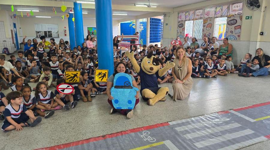 Guarda de Vila Velha leva educação para o trânsito a crianças da rede municipal