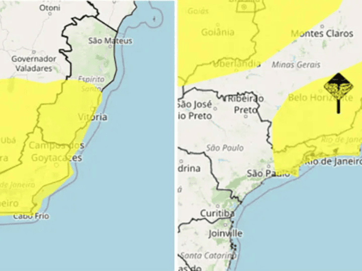 ES tem alerta de tempestade e granizo nesta quarta-feira