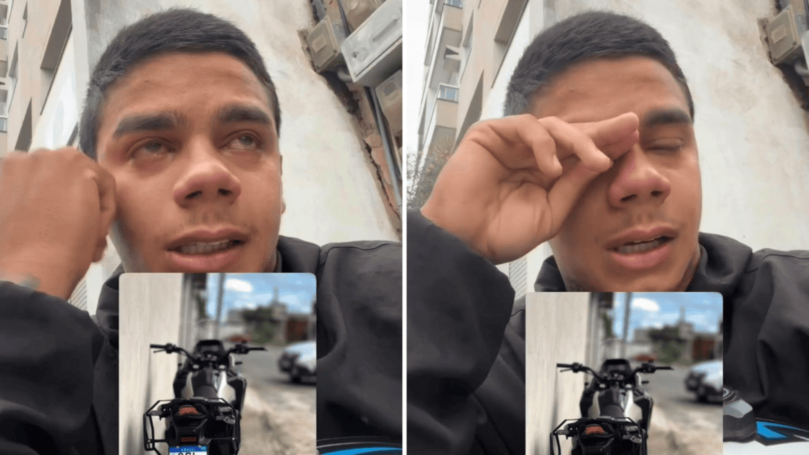 Jovem chora após ter moto furtada em Cariacica e desabafo viraliza