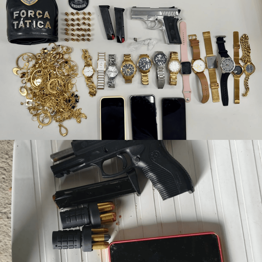 Operação da PF prende quatro e apreende armas e veículos no ES