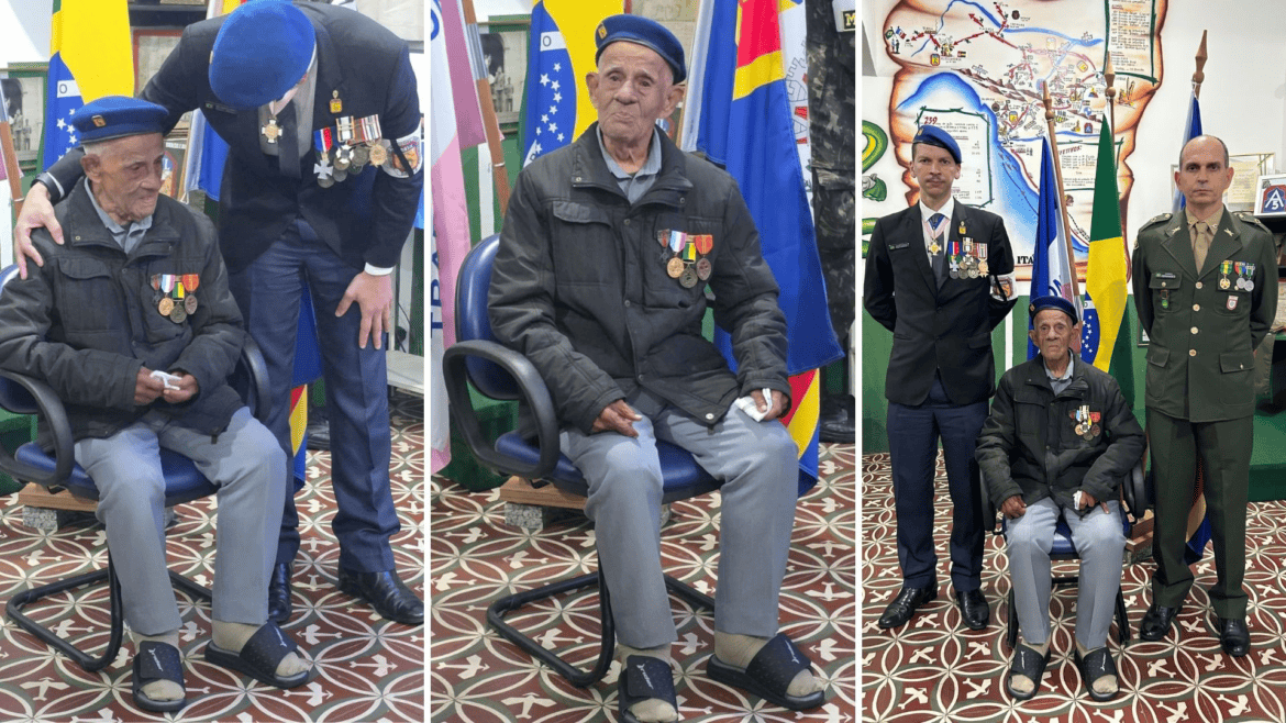 Último veterano da Segunda Guerra no ES recebe medalha aos 103 anos