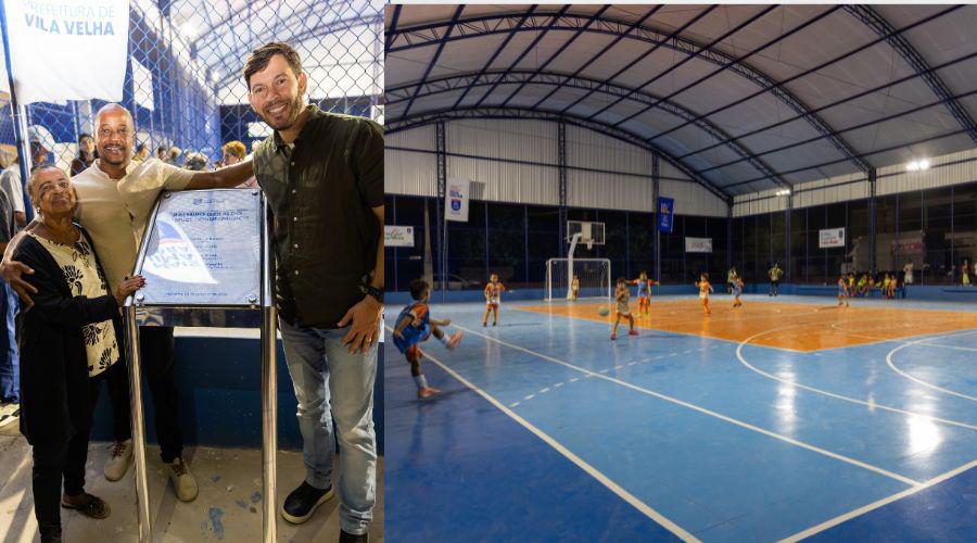 Vila Velha entrega quadra reformada em Vila Nova após investimento de R$ 409 mil