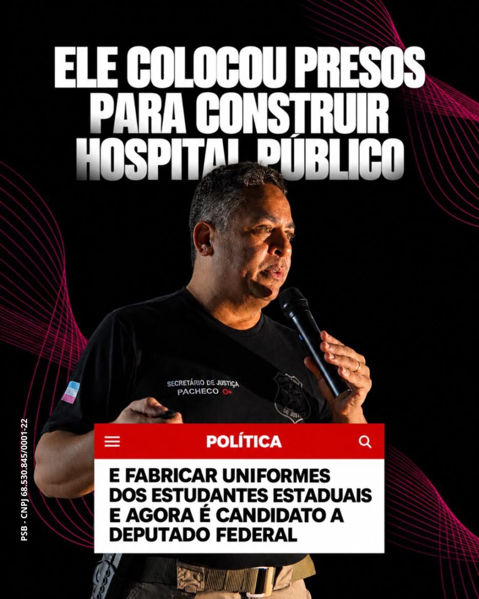 Antes da candidatura, ele colocou presos na construção de hospital público e na produção de uniformes escolares