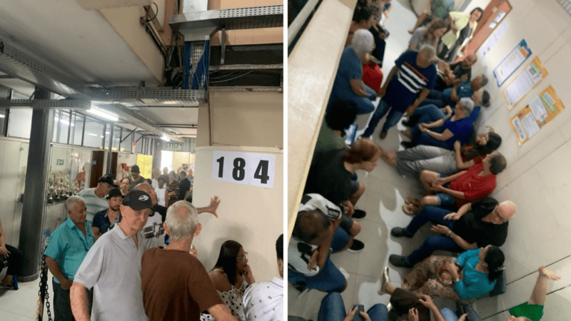 Idosos enfrentam fila de mais de três horas para votar em Cachoeiro