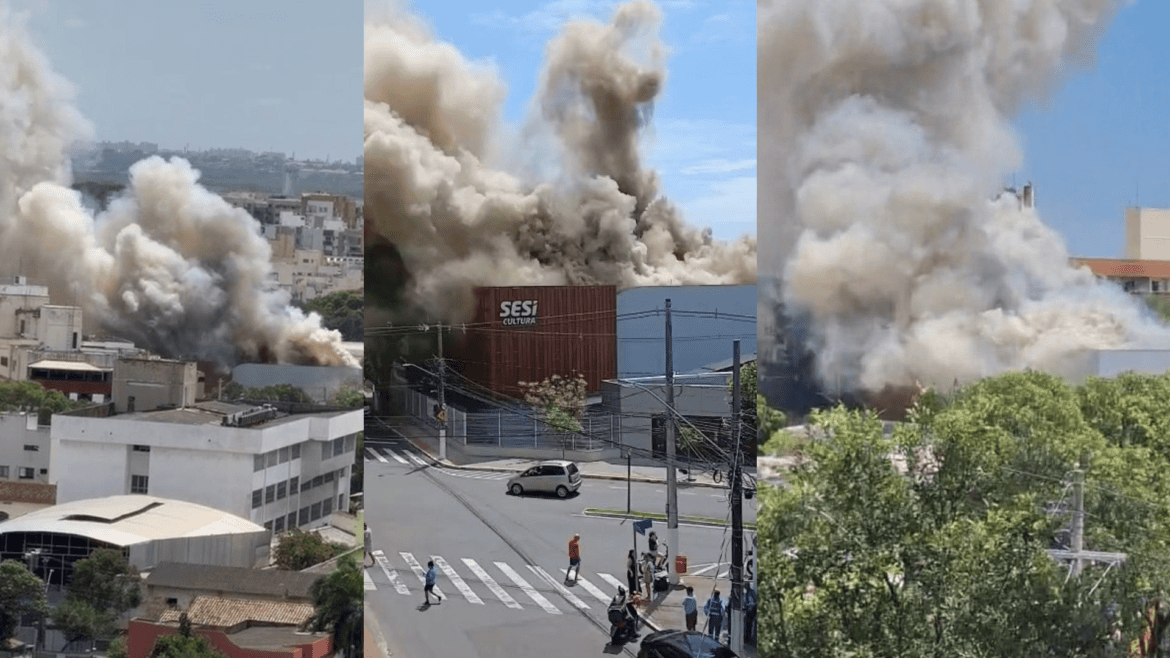 Incêndio atinge complexo cultural do Sesi em Vitória