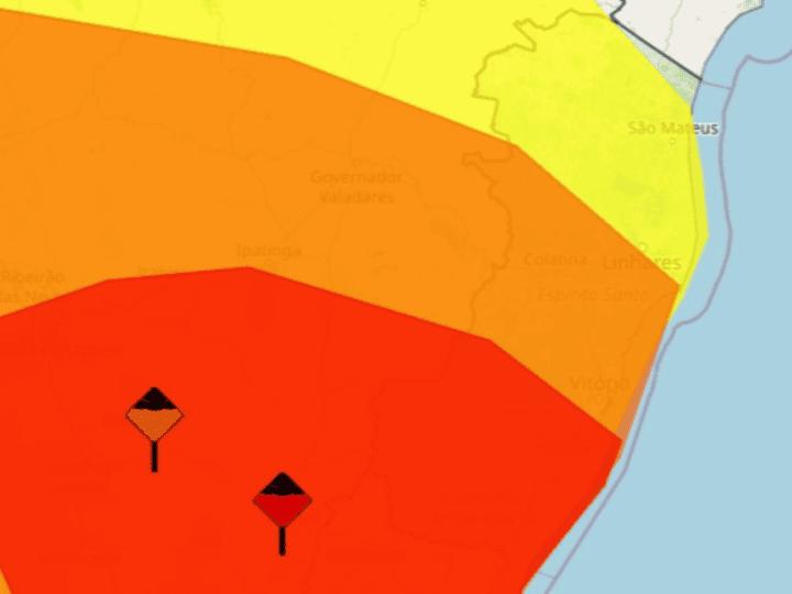 Inmet emite alerta de tempestade e chuva intensa para todo o Espírito Santo