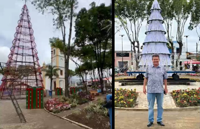 Vistoriando a decoração e iluminação de natal em Cariacica-Sede