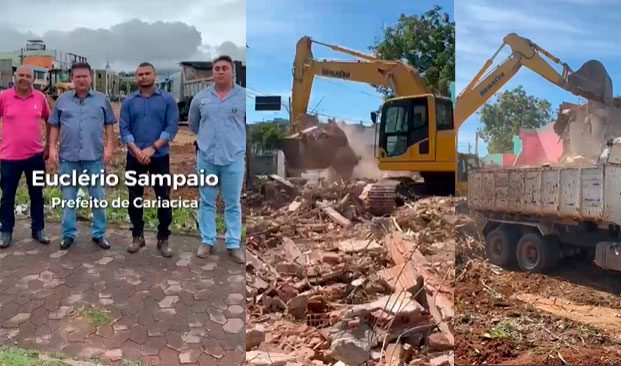 Euclério visita início das obras do primeiro mercado municipal de Cariacica