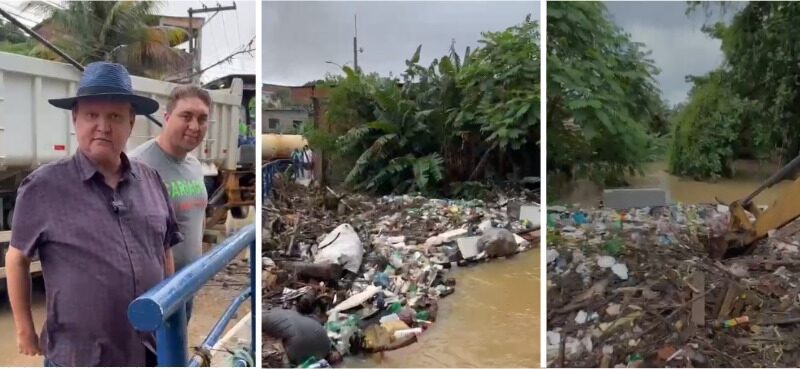 Euclério Sampaio percorre bairros de Cariacica para minimizar estragos das fortes chuvas
