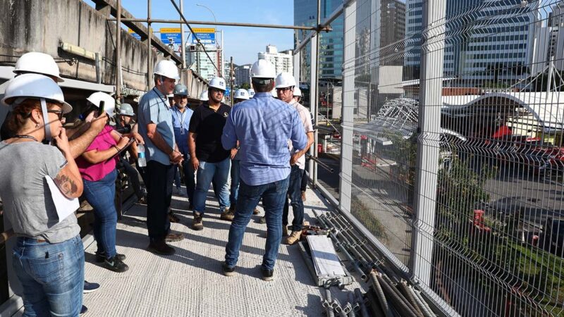 ARSP faz visita técnica nas obras da ciclovia da Terceira Ponte