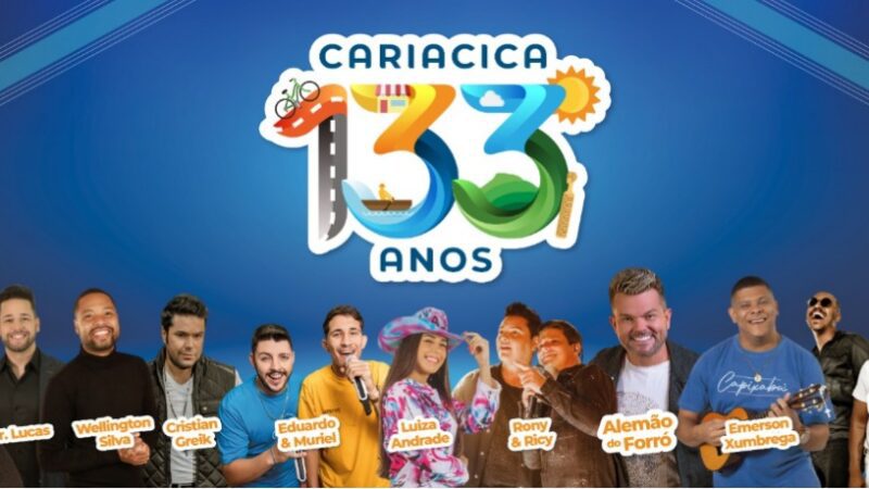 Cariacica 133 anos: 10 shows de graça vão agitar o parque O Cravo e a Rosa a partir do dia 29 de junho