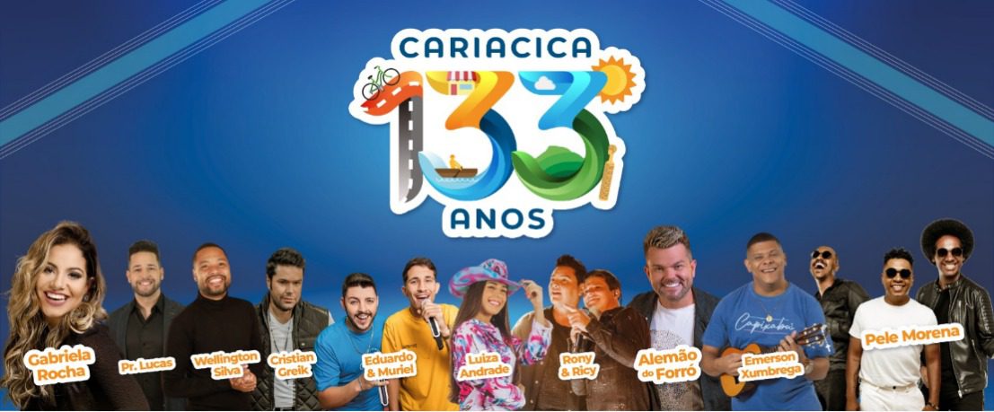 Cariacica 133 anos: 10 shows de graça vão agitar o parque O Cravo e a Rosa a partir do dia 29 de junho