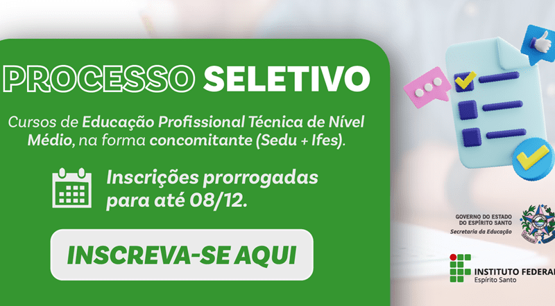 Última Chance: Inscrições para Cursos Técnicos de Nível Médio Encerram nesta Sexta-feira (08)