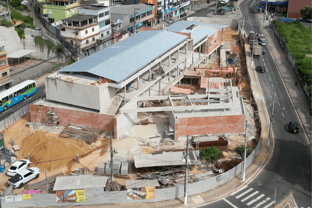 Mercado Municipal de Cariacica está com 80% das obras concluídas