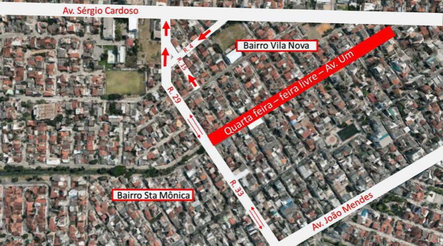 ​Ruas de Vila Nova e Santa Mônica terão mudanças no trânsito nesta quinta-feira (17)